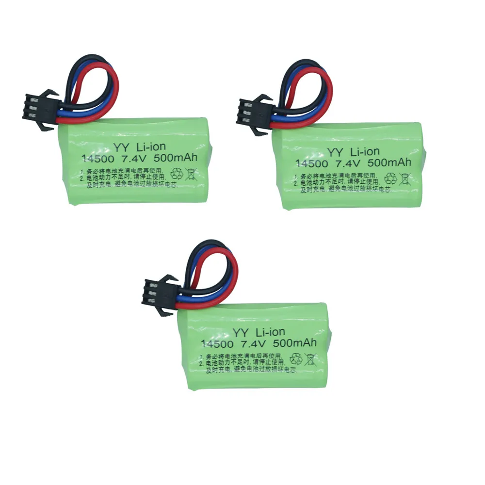 SM-3P Plug 7.4V 500mAh Lipo Batterij Gebruik Voor MN-82 MN82 MN-111 MN111RC Auto Batterij Onderdelen