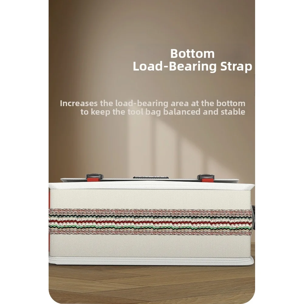 Daily Use Tool Bag Constructed from Dense Canvas with Padded Strap Reinforced Base and Secure ABS Buckle Closure