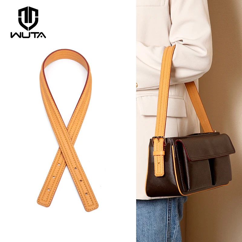 

WUTA Vachetta Leather Bag Strap Replacement for LV VIVA CITE PM MM Top Layer Cowhide Underarm Crossbody Purse Strap Handbag Belt