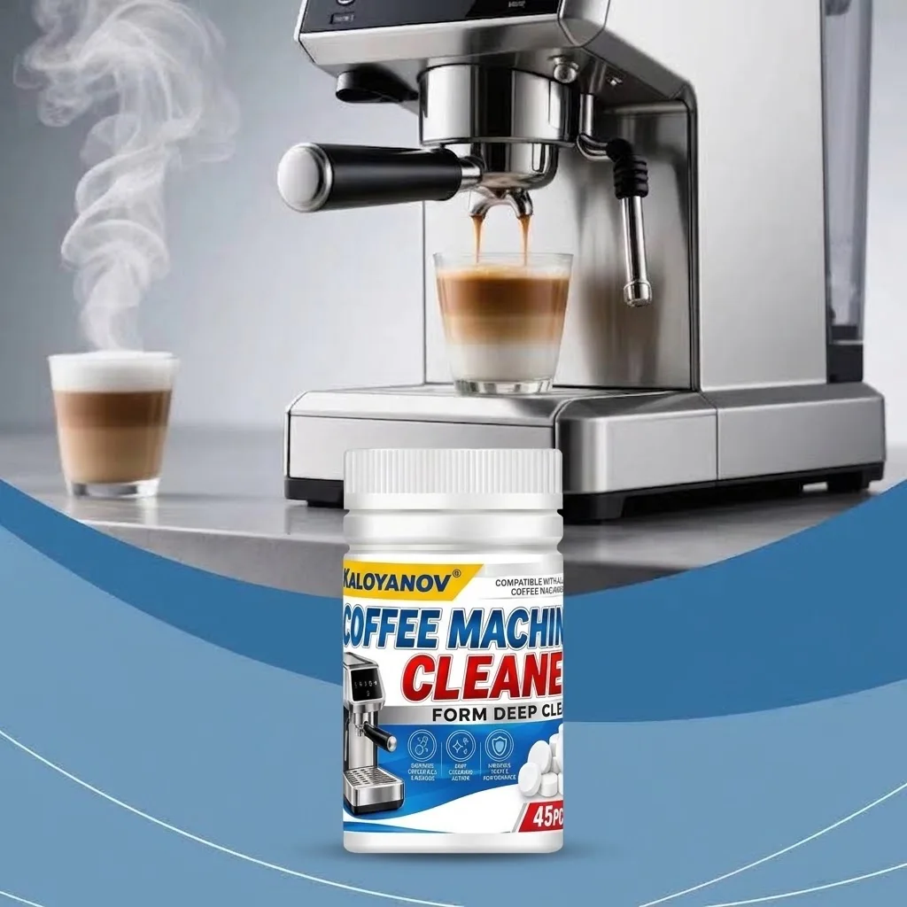 KALOYANOV Professional Coffee Machine Cleaning Tablets Descaling Tool Espresso Machine Cleaner Solution Coffee Maker Descaler