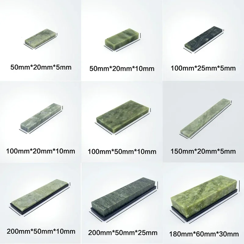 Natural Green Agate sharpening stone Whetstone Fine Grinding Polishing Shaved bar kitchen knife sharpener honing tool10000 Grit