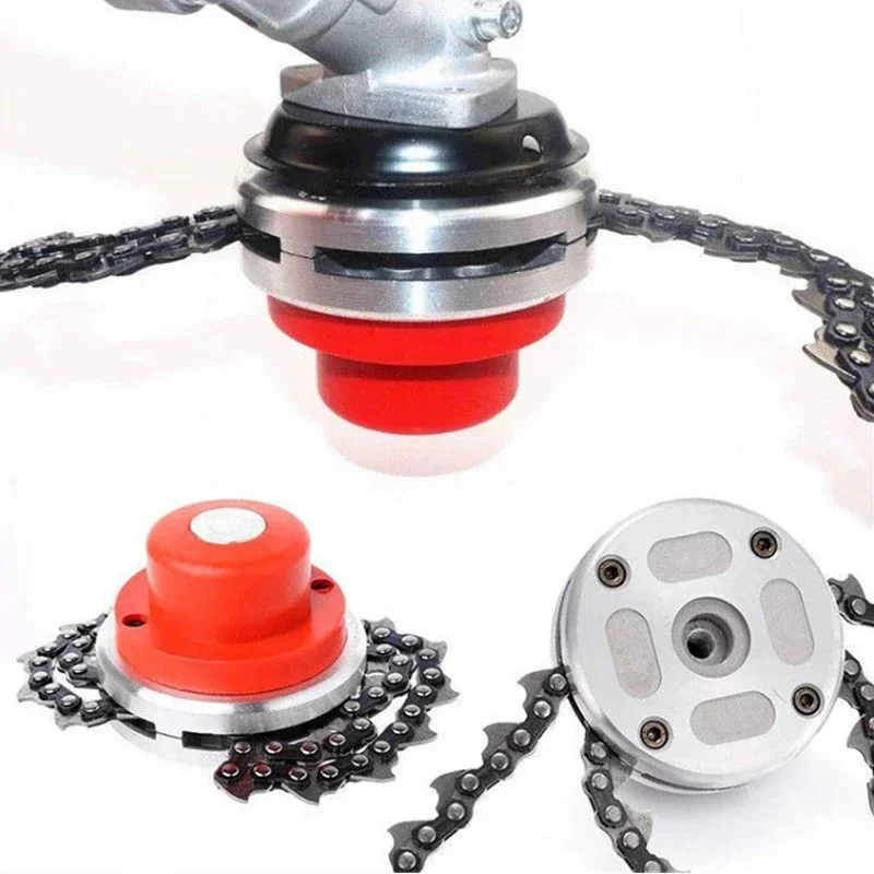Lawnmower Head Replacement Universal 65Mn Lawnmower Upgraded with Coils Thicker Chain, Garden Tool Parts Garden Machine
