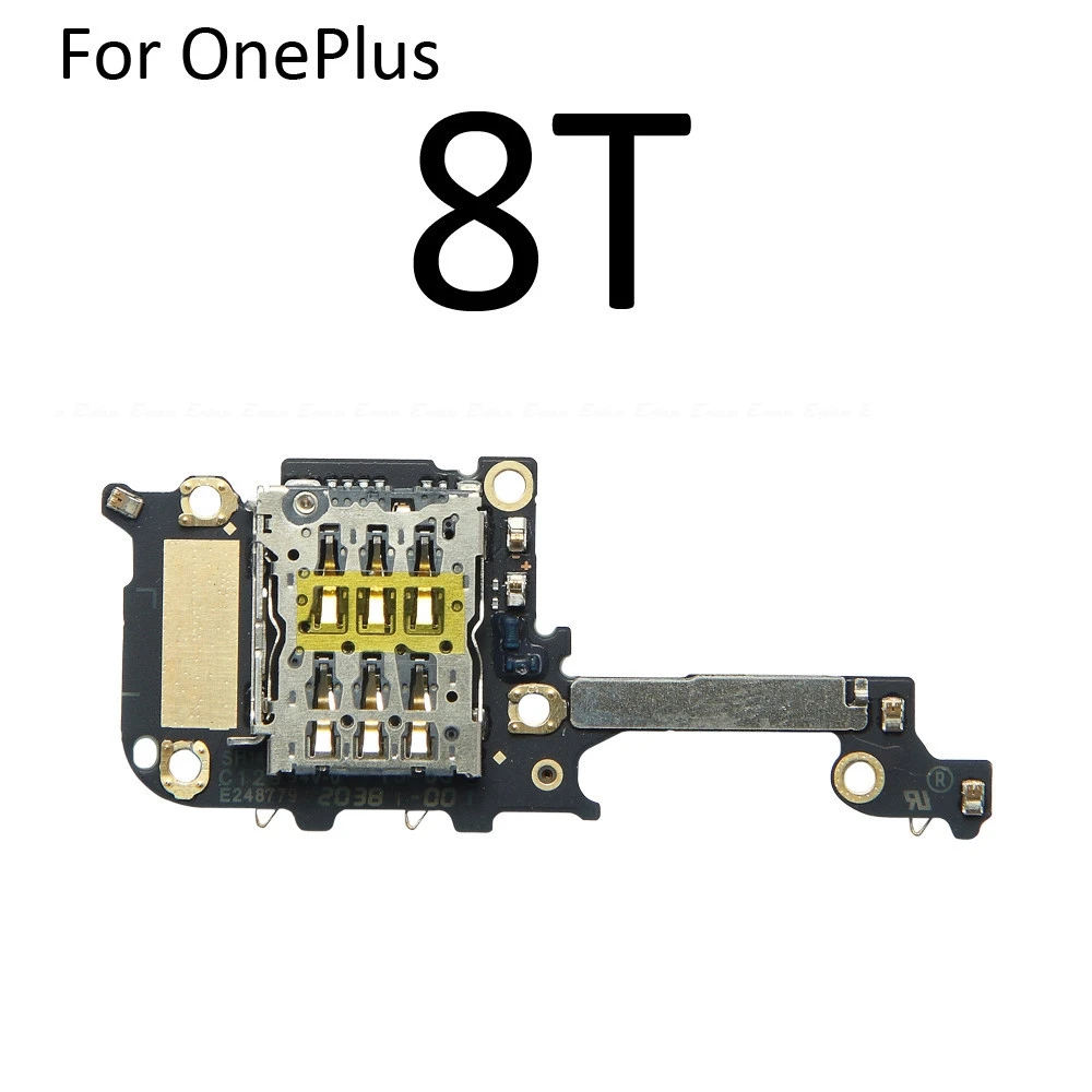 Sim Card Socket Holder Slot Tray Reader Container Connector Board With Mic For OnePlus 7T 8T 7 8 9 10 Pro 9R 9RT Repair Parts