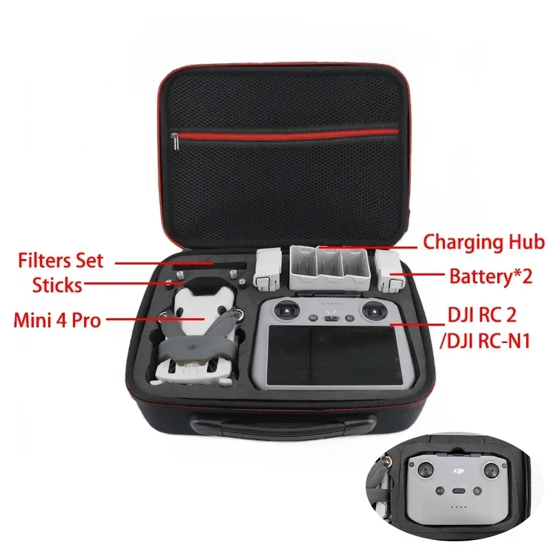 For Dji Mini 4 Pro Bag Drone Suitcase Dji Mini 4  Case Drone Suitcase Portable Storage Box Drone Accessories Protective Backpack