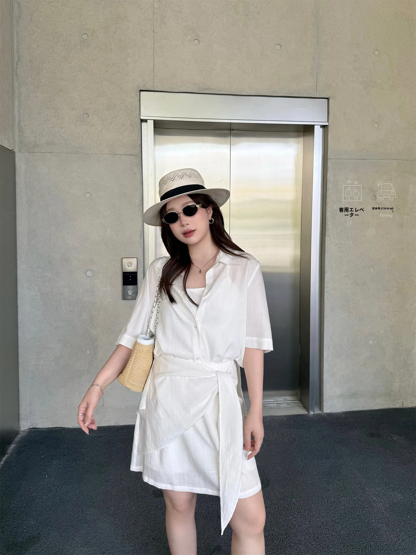 

Комплект из двух предметов: рубашка свободного кроя с поясом и юбка-полусолнце для женщин больших размеров, удобный повседневный модный ансамбль в корейском стиле