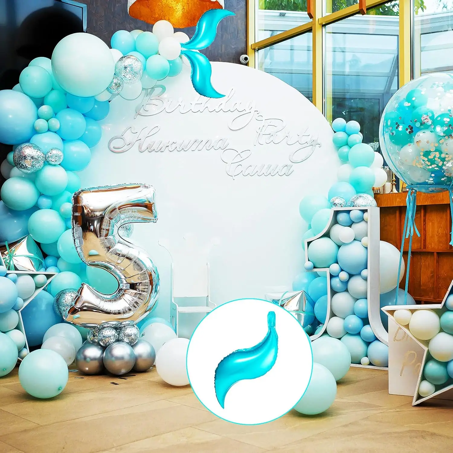 10 Stück 18 Zoll s-förmige Folien ballons Gold Silber lila DIY Meerjungfrau Schwanz Luftballons für Meerjungfrau Geburtstag Baby Dusche Party Dekor – Detail 40