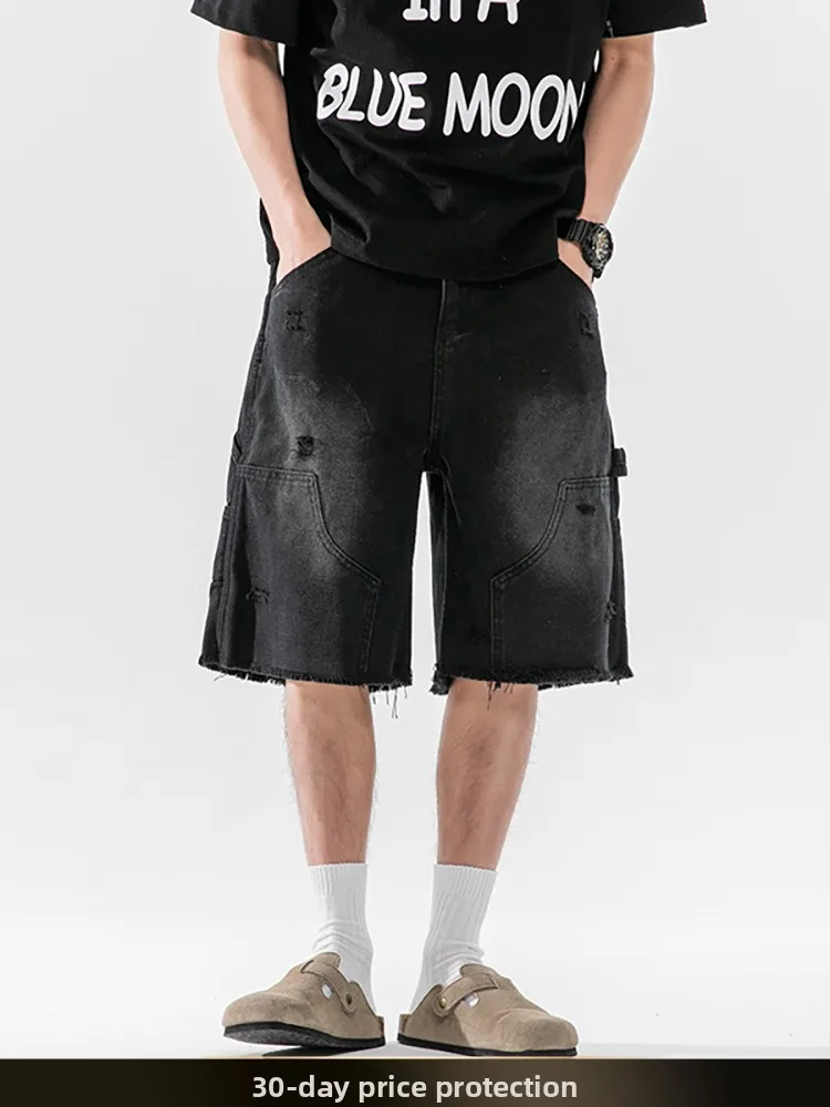 

Retro Waed Wooutter orts Men's Summer Casual Loose Fit Jeans Cotton 00% Straight Leg Youthful Vitali Sle