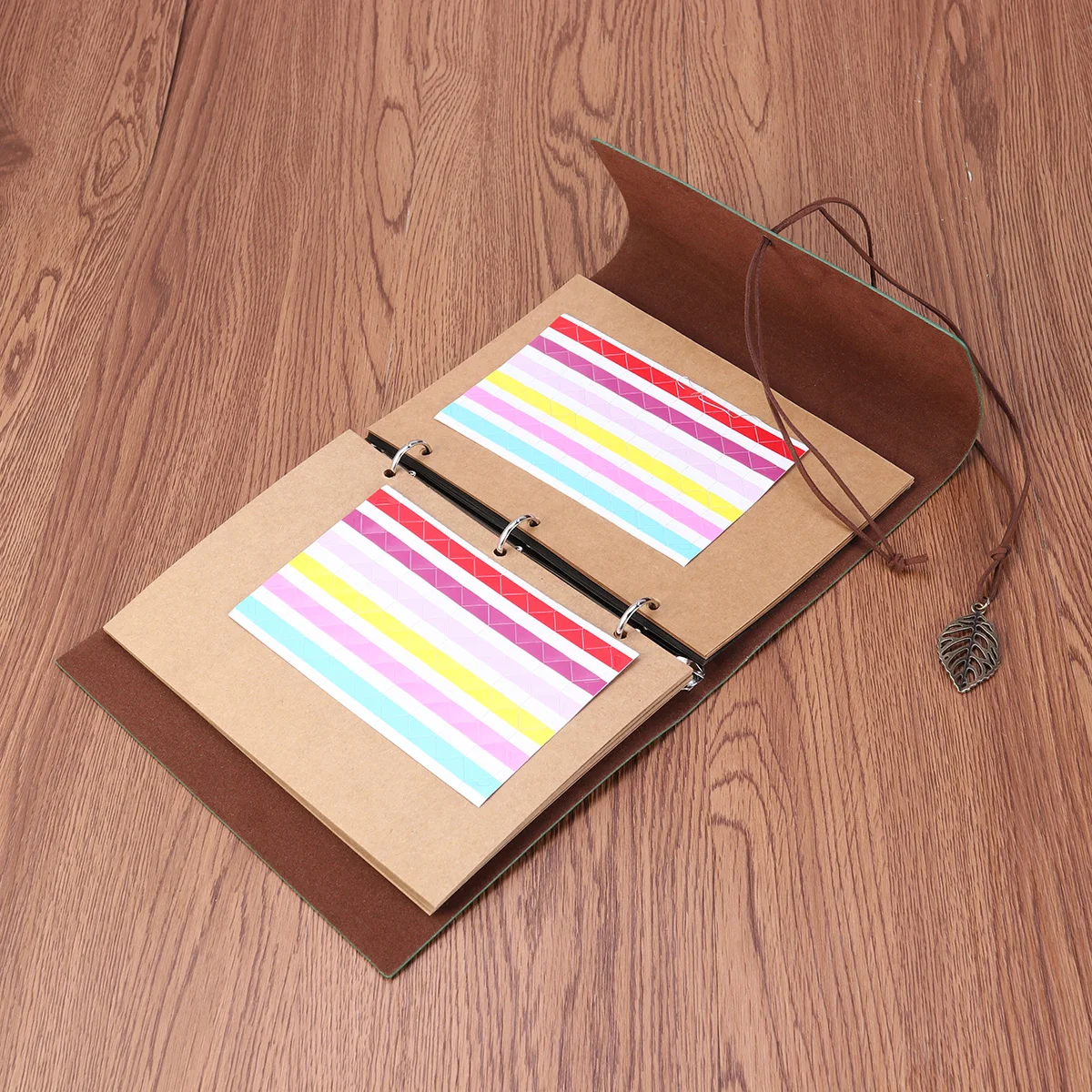 

Stylish High Capacity Diy Scrapbook Album Memory Photo Book Pu Cover Loose Leaf Iron Binding For Wedding Guest Baby