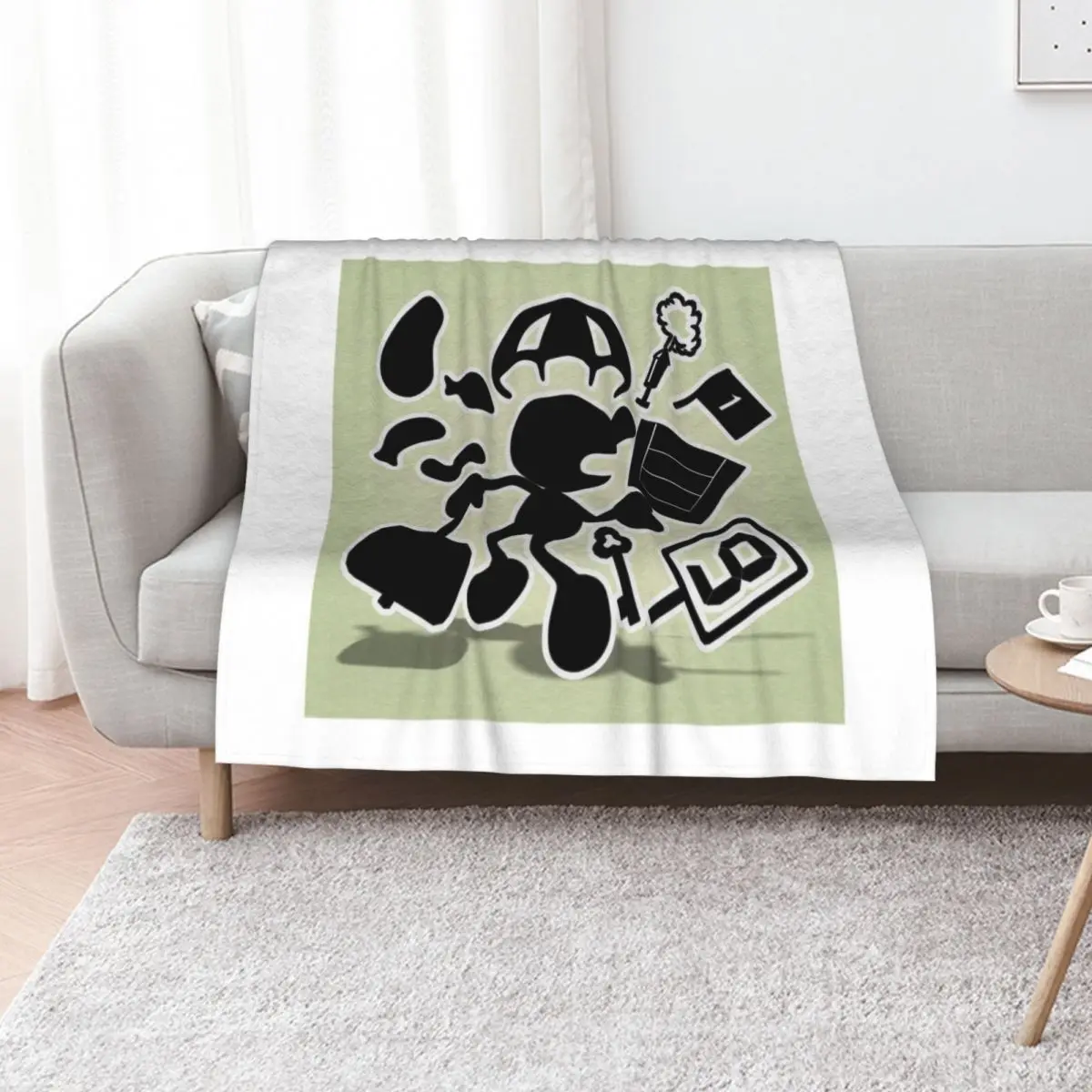 Mr. Game & Watch- poster Throw Blanket Blankets For Bed Multi-Purpose Summer Comforter for sofa Custom Blankets