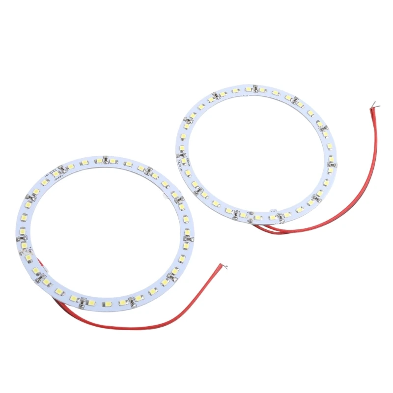 2 Pcs 100mm 33-SMD LED Bright White Car Angel Eyes Ring Light Lamp for DC 12V