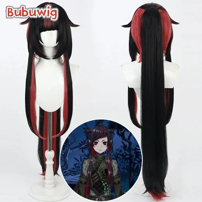 CyBubuwig الشعر الاصطناعية ليليا فانروج تأثيري الباروكات الملتوية العجائب ليليا فانروج 100 سنتيمتر أسود مختلط أحمر شعر مستعار مقاومة للحرارة