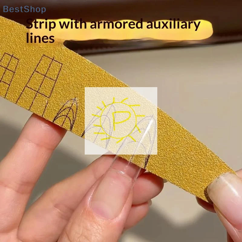 5 Pcs Nail File Set With Scale Nail Art Double-sided 80-240 Grit Nail File Grinding Sanding Buffer Buffing Manicure Tool