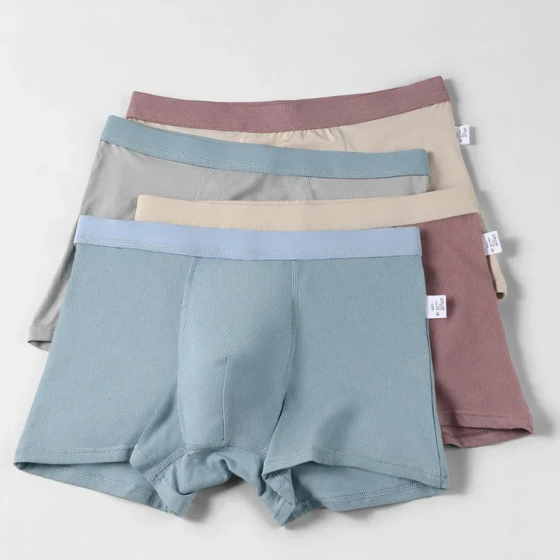 

Детское хлопковое нижнее белье, 4 шт., мягкие трусы для мальчиков, летние тонкие шорты с мультяшным принтом, для больших детей, шорты для маленьких мальчиков