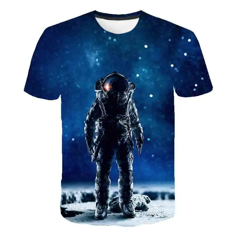 

Summer Boys Girls Astronaut T-Shirts New Casual Children Boys Girls Tees Shirts Short Sleeve T Shirts Clothing Round Collar Top