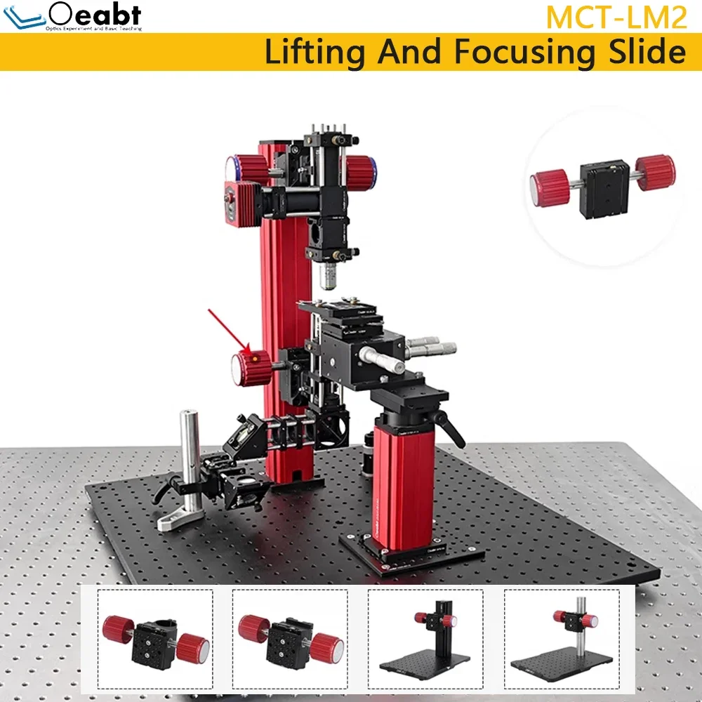 Imagem -02 - Lift Focando Slide Mão Roda Microscópio Bracket Mecanismo Move up And Down Bracket Optical Experimental Acessórios Mct-lm2