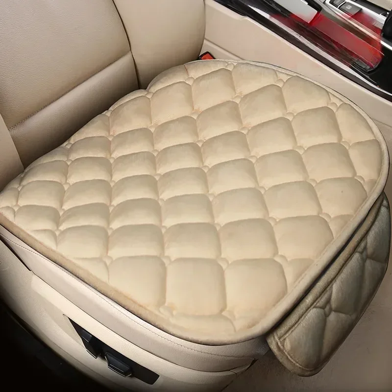 Universelle warme Plüsch-Autositzbezüge, Herbst- und Winter-Kissenschutz für Limousine, Fließheck-SUV – weiche, bequeme Sitzmatten