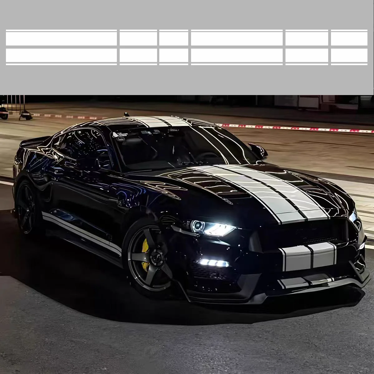 Car Hood Roof Tail Decals Graphics Stripes Kit Vinyl Stickers Decor Auto Tuning Accessories For Ford Mustang Ecobosst Shelby GT