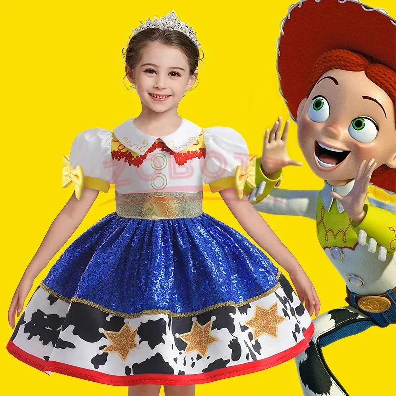 

Cosplay Toy Story Woody Buzz Lightyear Cartoon Cow Frocks Halloween Clothes Party Toy Story Vestidos Cosplay Kids Costume Anime