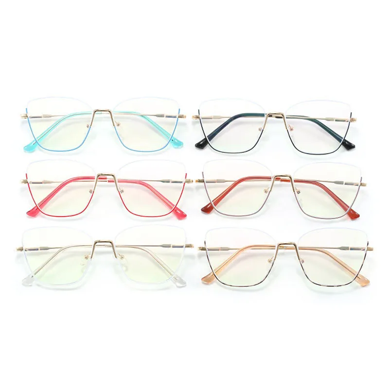 Women's glasses frame 2024 new anti blue light flat lens can be change myopia degree glasses frame trendy fashion glasses frame