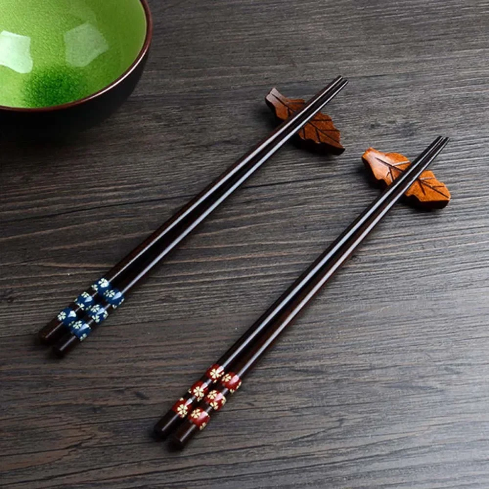 Healthy Beauty Pattern Tableware Handmade Cooking Chopsticks Wood Chopsticks Kitchen Tools Dinnerware Sushi Chopsticks