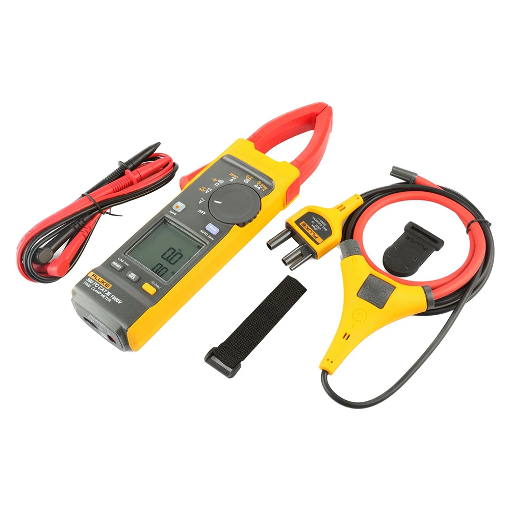 Fluke 393 FC Solar Clamp Meter, CAT III 1500 V, IP54-Rated, DC Power Measurements, Audio Polarity Indicator, Visual Continuity