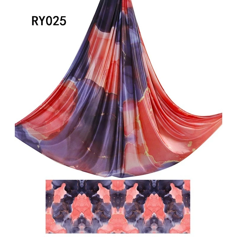 

Воздушный гамак для йоги, 6 м, красочная ткань, бытовой эластичный слинг для йоги, подвесная ткань для студии