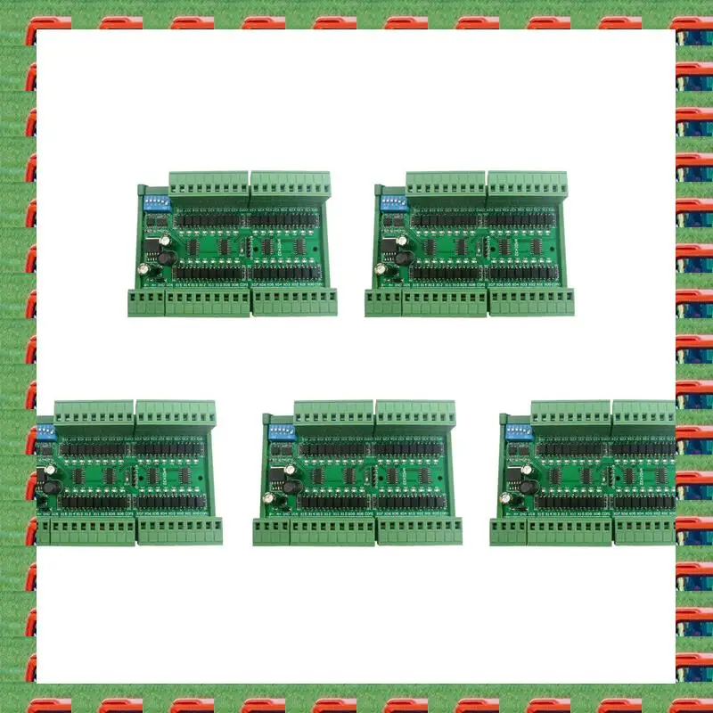 ABMO 5X 32Ch PNP Isolated Digital Input RS485 Modbus Rtu Controller 12V 24V PLC Switch Quantity Acquisition Board(With Case)