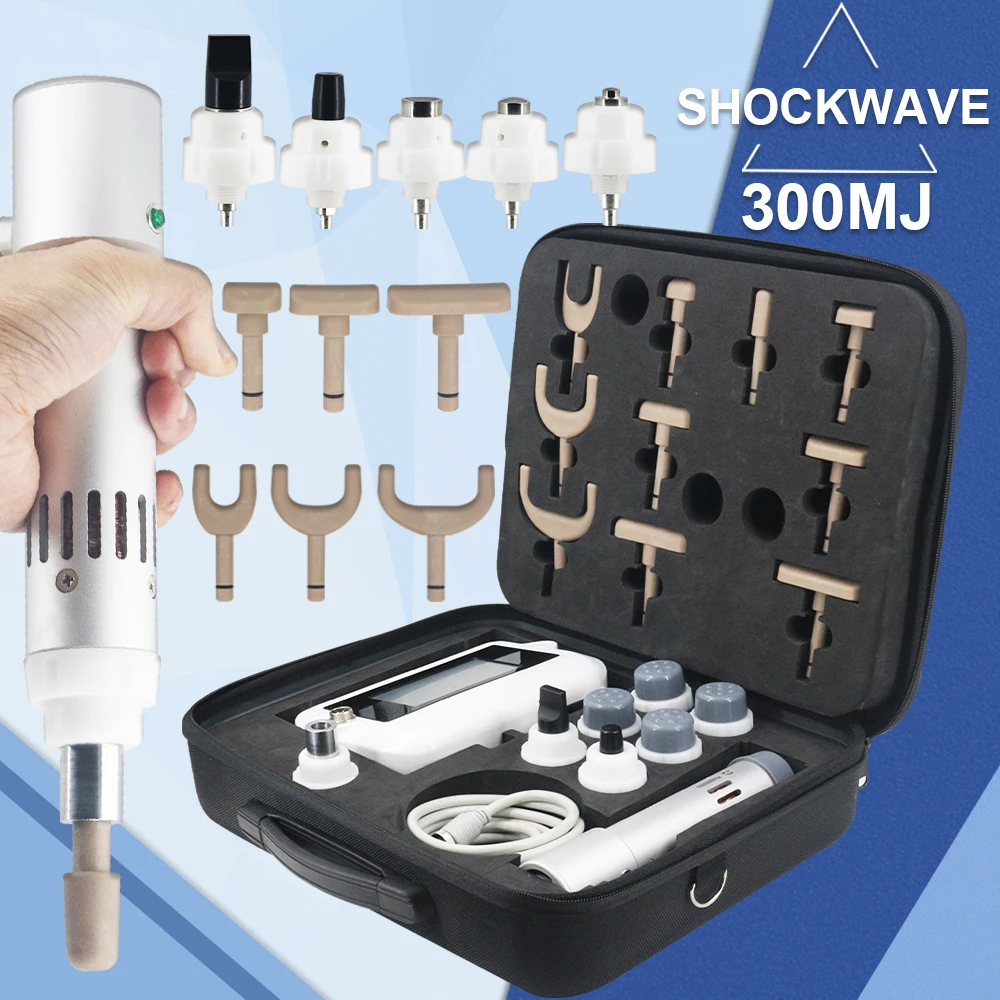 

Professional Shockwave Therapy Machine 300MJ for ED Therapy Relief Low Back Pain Chiropractic Massage Hi-Tech 2-in-1 New Handle