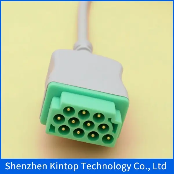 Compatible New 10LEAD ECG EKG(416035-001,002) trunk cable and leadwire(411200-001,416468-001) for GE-Dash
