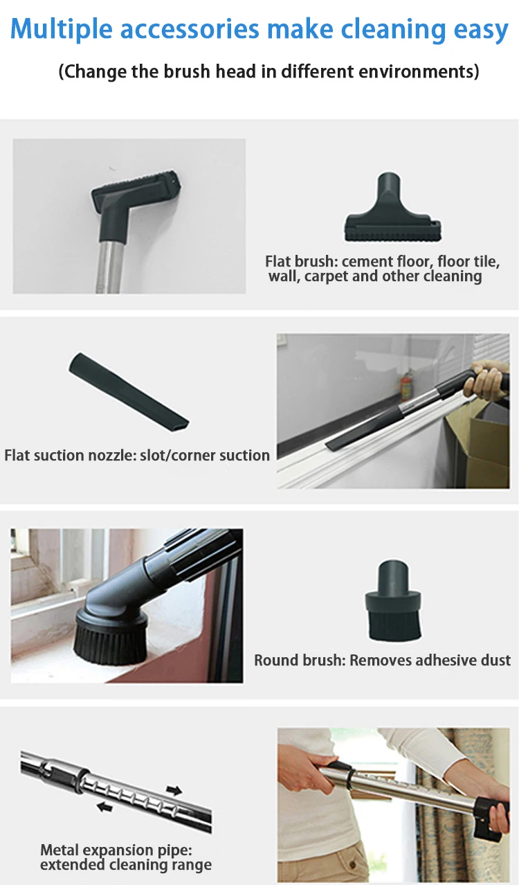 المكنسة الكهربائية الخلفية المقاومة للانفجار مناسبة لامتصاص جزيئات الغبار في ورش العمل والمصانع