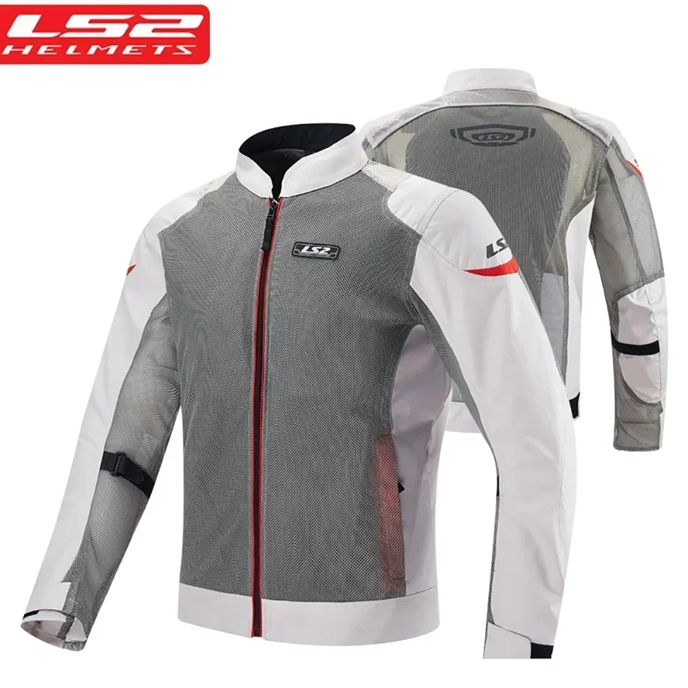 LS2 Original Motorcycle Jacket LS2 Spring Summer Biker Jacket Man Women's Motocross Breathable Riding Clothing Protective Gear