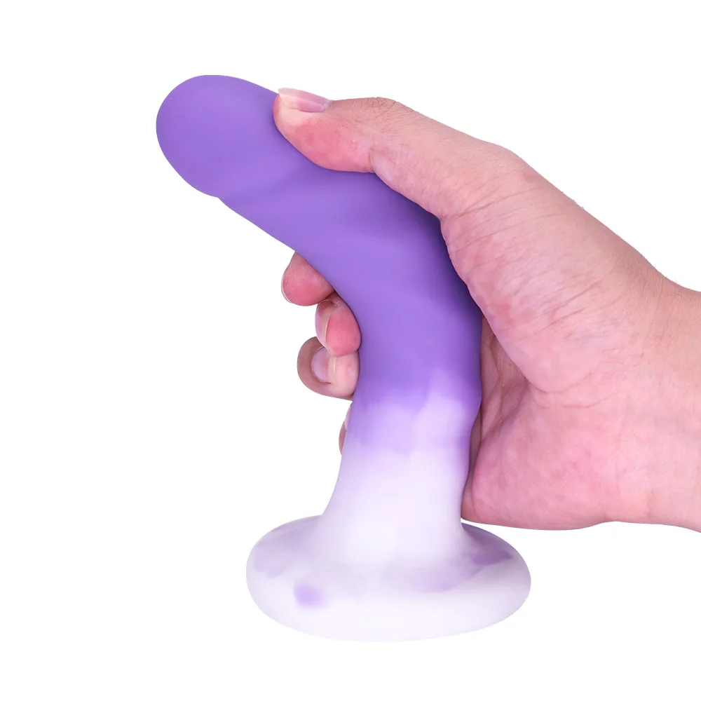 6.9in Soft Liquid Silicone Anal Plug Powerful Suction Cup Anal G-spot Stimulation Dildo For Beginners Adult Men And Women