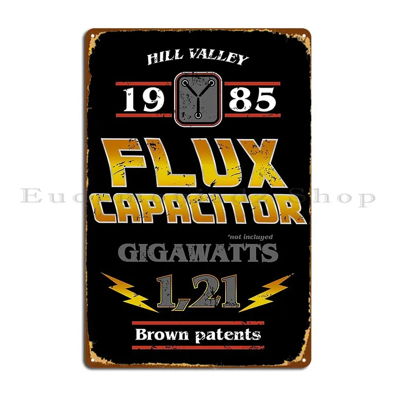 Flux Capacitor Metal Sign Plaques Club Iron Decoration Rusty Tin Sign Poster