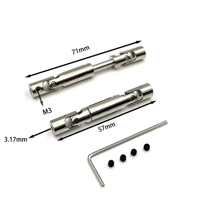 

New for WPL B16 B36 JJRC Q60 Q63 Q64 Fayee FY004 MN-77 6WD 6X6 RC Car Accessories 3pcs Metal CVD Upgrade Parts