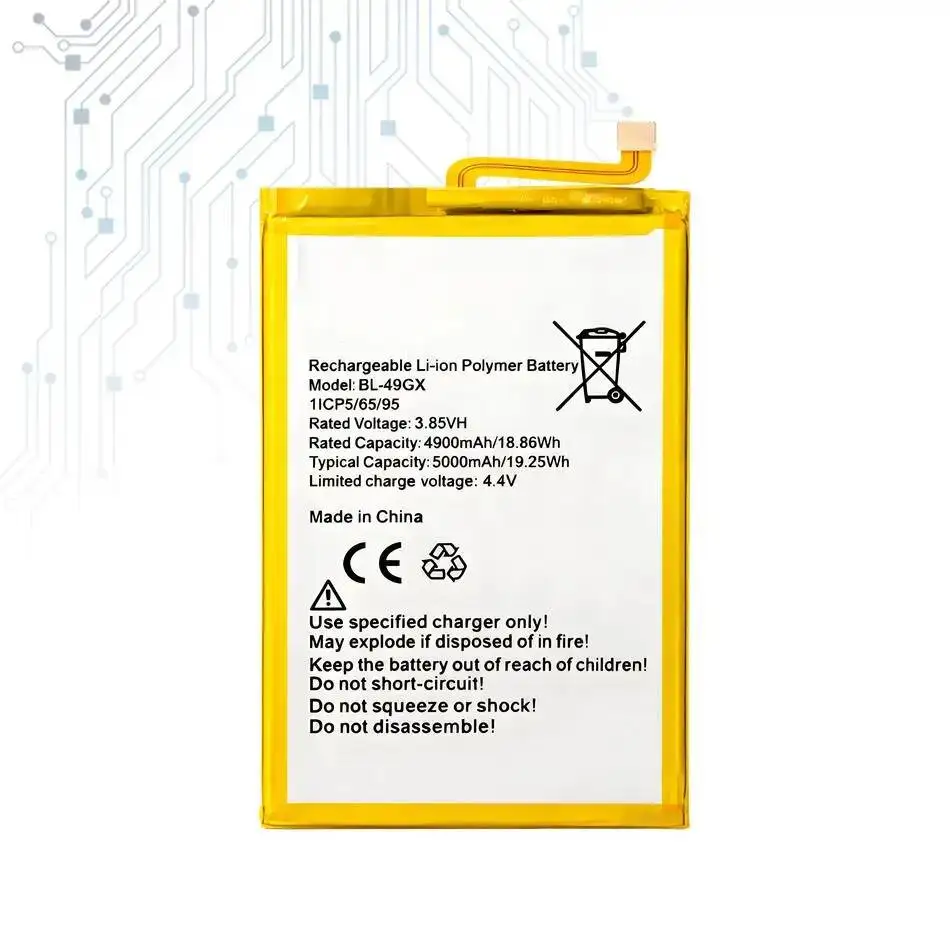 Infinix X690 Note 7 10 X657 X693 Note7 Note10 Hot 11S X6812 Zero X 휴대폰 배터리 BL-49GX 5000mAh를 위한 안정적인 전원 공급