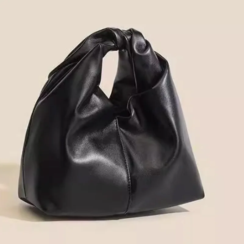 

New Pleated Cloud Bag Fashion Design PU Leather Women's Bag Korean Version Simple Women Handbag Dumpling Bag