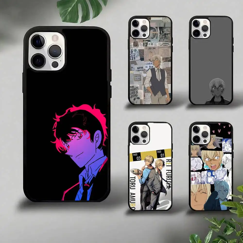 1 funda de teléfono Amuro Toru Detective Conan Anime magnética fuerte para IPhone17 16 15 14 13 Pro Max 11 12 Mini