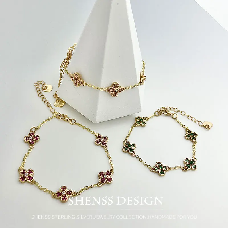 Copper Plated 14k Zircon Bracelet