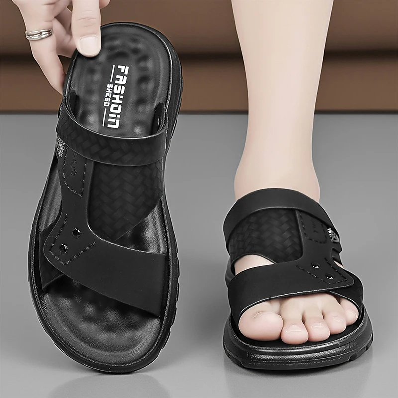 

Men's Summer Outdoor Casual Thick Bottom Anti-slip Wear-resistant Soft Sole Lightweight Water-friendly Beach Sandals