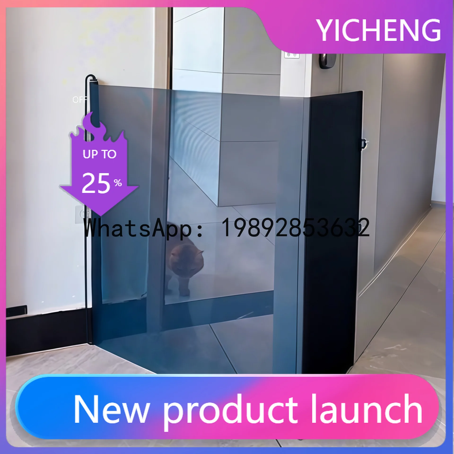 

PYJ dog pet anti-run automatic retractable fabric partition fence gate puppy fence