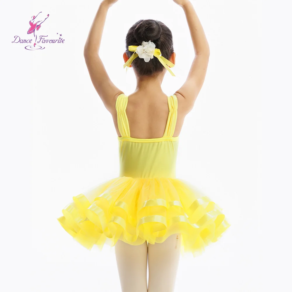 ชุดบัลเลต์เด็ก C26081 สีเหลืองประดับเลื่อม ชุดเต้นรำ ชุดแสดงบนเวที บัลเลต์ทูทู