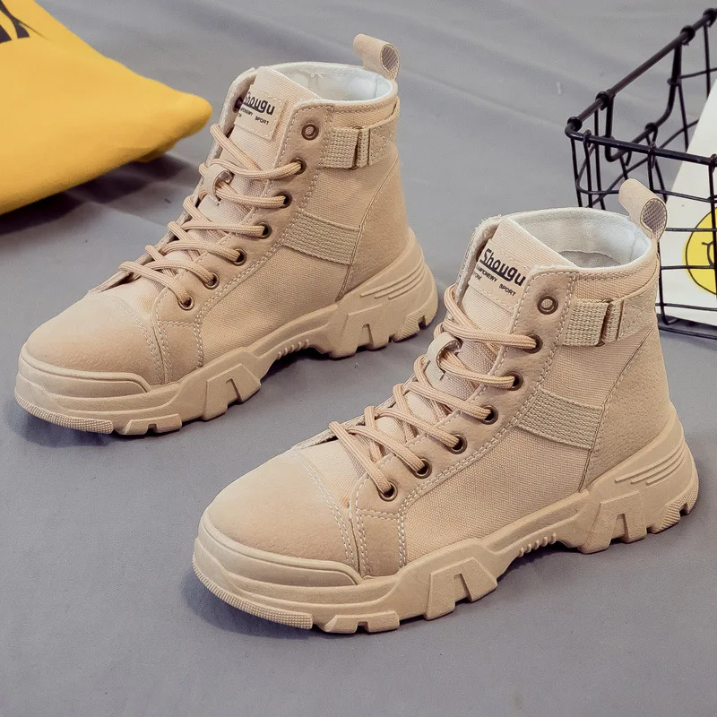 2024 Women's Sports Shoes Spring and Autumn New Martin Boots British Style Mountaineering Boots Versatile Trendy Women's Boots