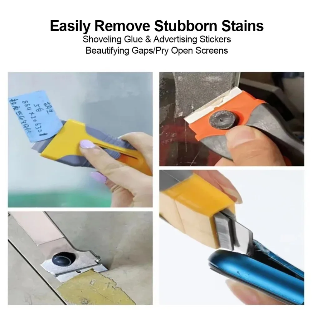 Multifunctional Mini Retractable Scraper Set with Extra Blade Cleaning Tool for Scratching Stickers Car Glass Stove Stove Window