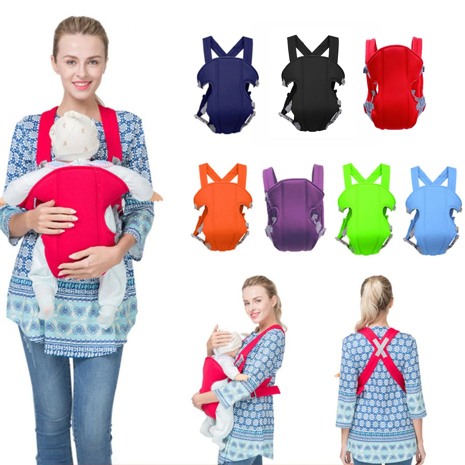 Newborn Ergonomic Baby Carrier Backpack Infant Baby Hipseat Carrier Front Facing Ergonomic Kangaroo Baby Wrap Sling Travel