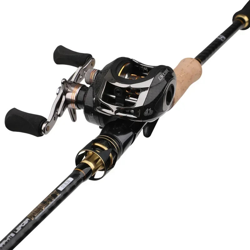 

Telescopic portable Combination of carbon fishing rod and spinning reel