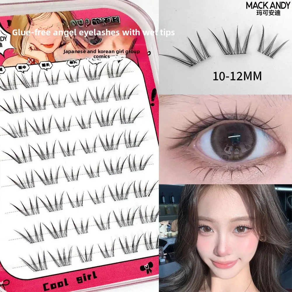 Kein Kleber erforderlich, künstliche Wimpern, natürlich, flauschig, im koreanischen Manga-Stil, selbstklebend, voluminös, lockig, wiederverwendbar für den täglichen Gebrauch – Detail 7
