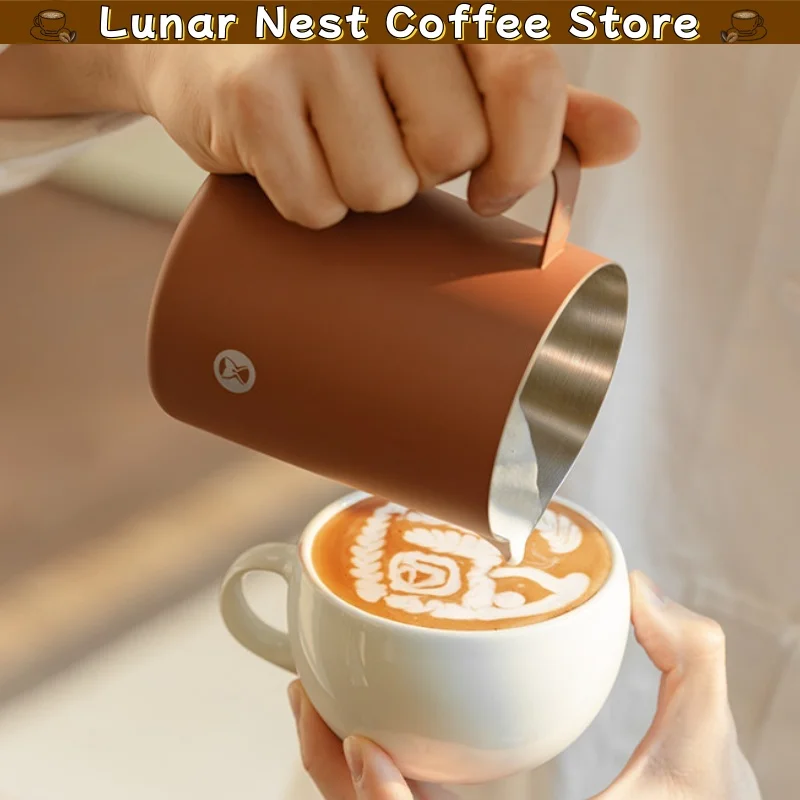 Timemore Collaboration Dharma Latte Art Pitcher 304 Stainless Steel Milk Frothing Jug Professional Pointed Spout Barista Tool