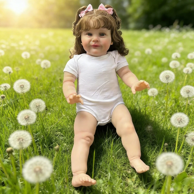 دمية زوي المولودة حديثًا بحجم طفل كبير 66 سم، مصنوعة يدويًا بجودة عالية مع بشرة ثلاثية الأبعاد وعروق مرئية