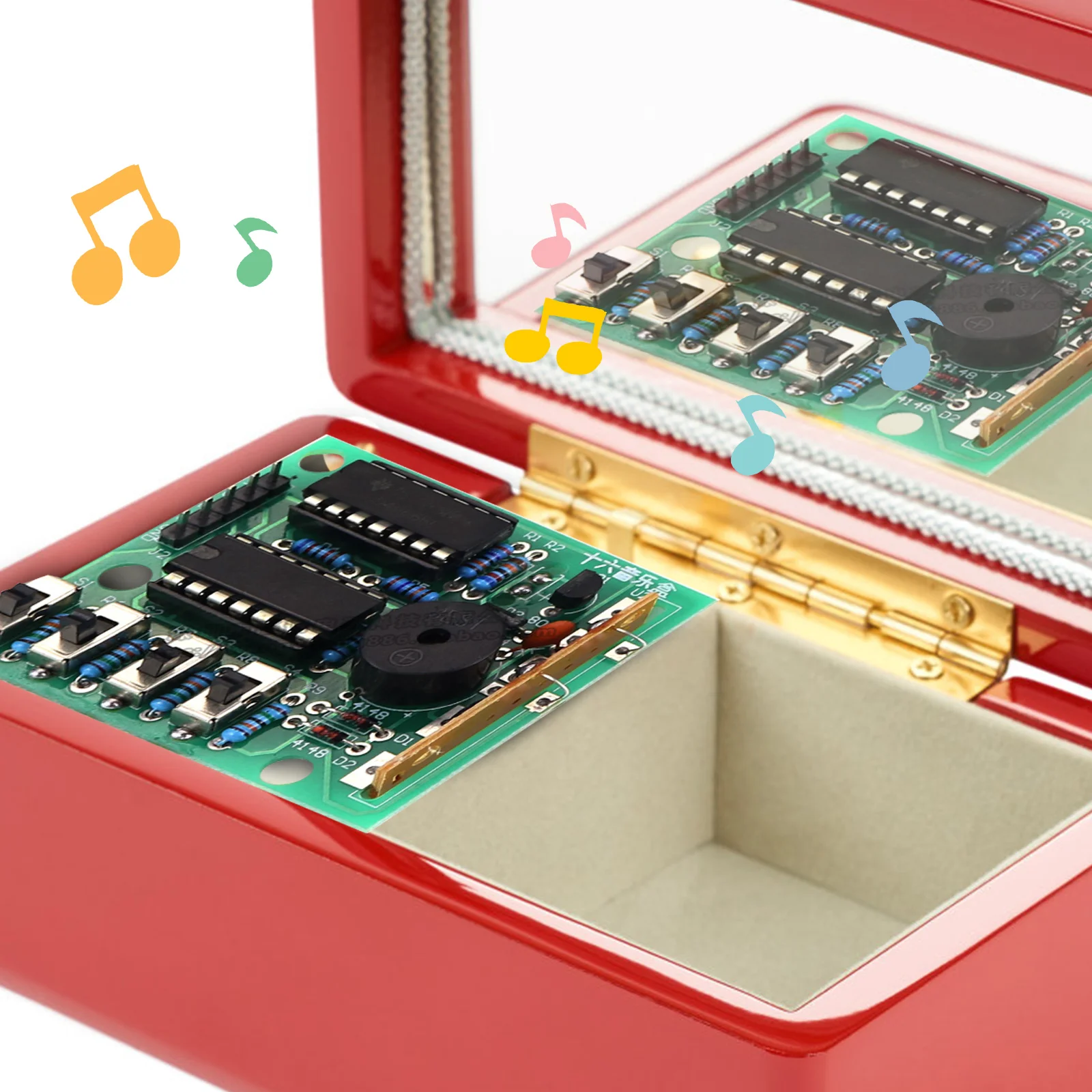 1 Set 16-Tone Diy Music Box Circuit Board Soldering Practice Electronic Components Usb Cable Sound Hobby Electronic