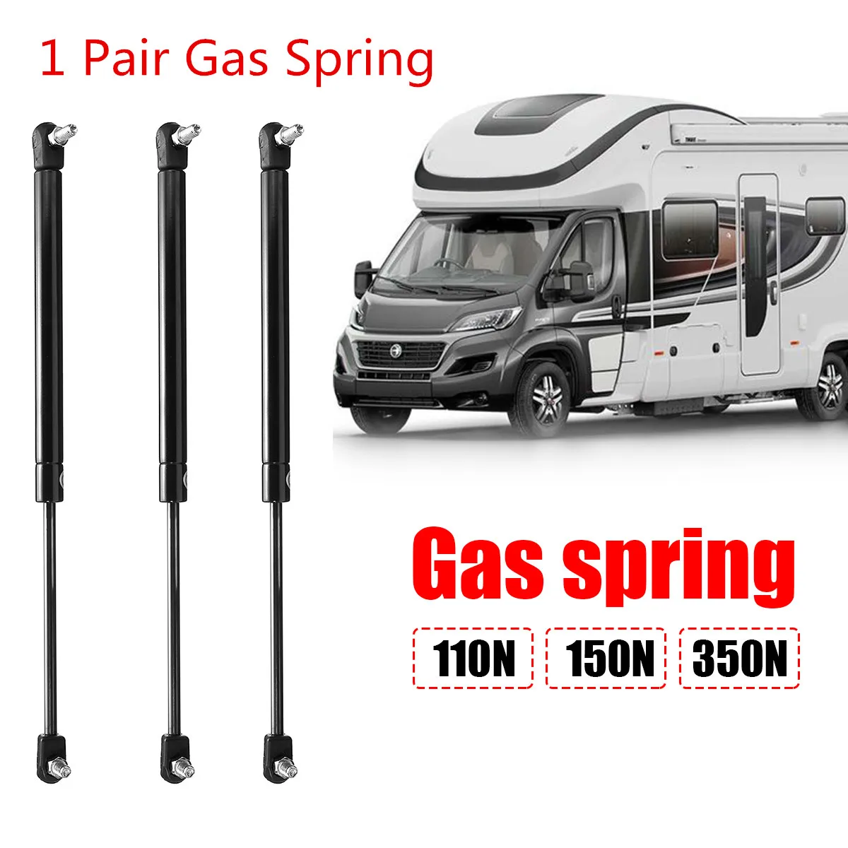 

1PCS Bailey caravan 405mm 110N/150N/350N gas locker spring strut 110N/150N/350N telescopic support arm GS16